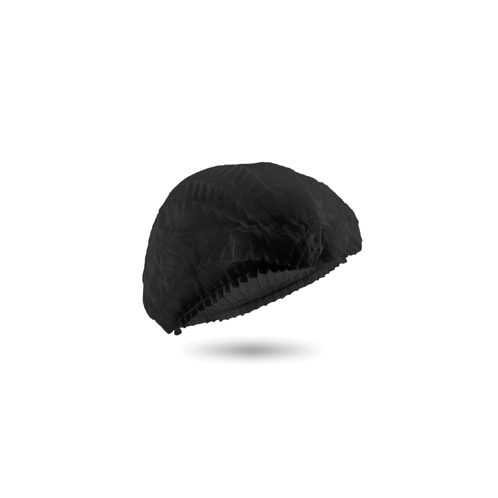 Double Stitched Mop Cap Black