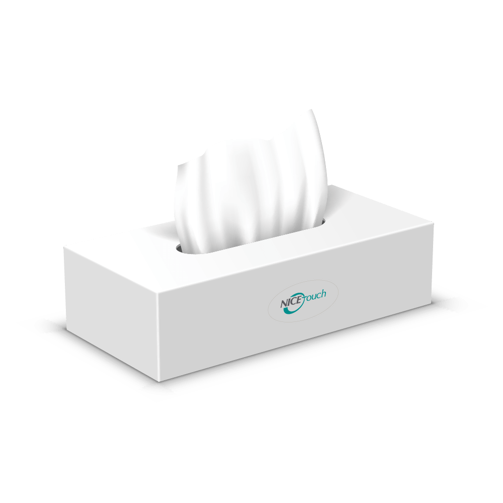 Nice Touch Facial Tissue Rectangle White
